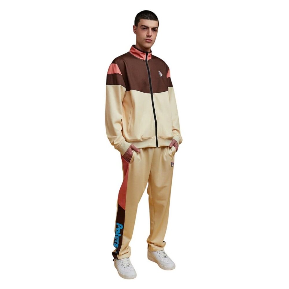 Patterson Roddick 2 Piece Jogger Track Set Jacket & Jogger Set Beige Mens Medium